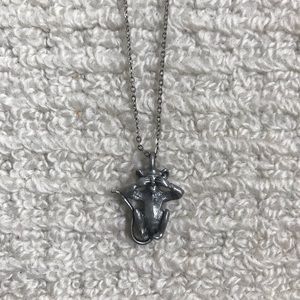 See-no-evil monkey pendant with chain